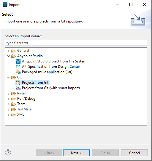 Issues with importing from Git in Anypoint Studio – Boudewijn van den Dungen